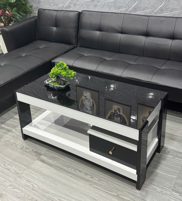 Bàn Trà Sofa Mặt Kiếng Có Hộc Kéo Sang Trọng - BT28
