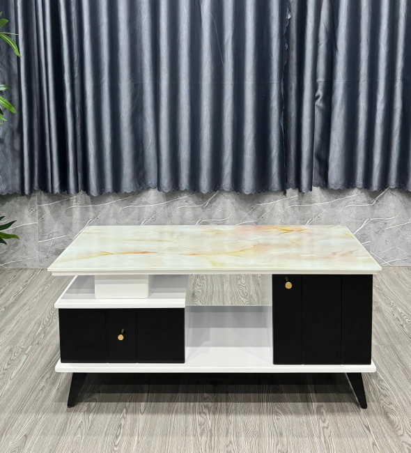 Bàn Trà Sofa Mặt Vân Có Hộc Hiện Đại - BT26