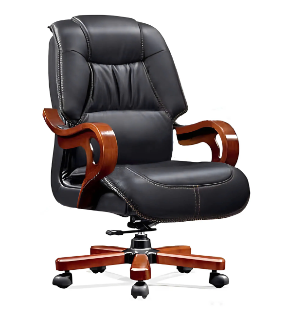 Ghế Giám Đốc Tay Gỗ Tựa Lưng Êm Ái Cao Cấp - GGĐ39