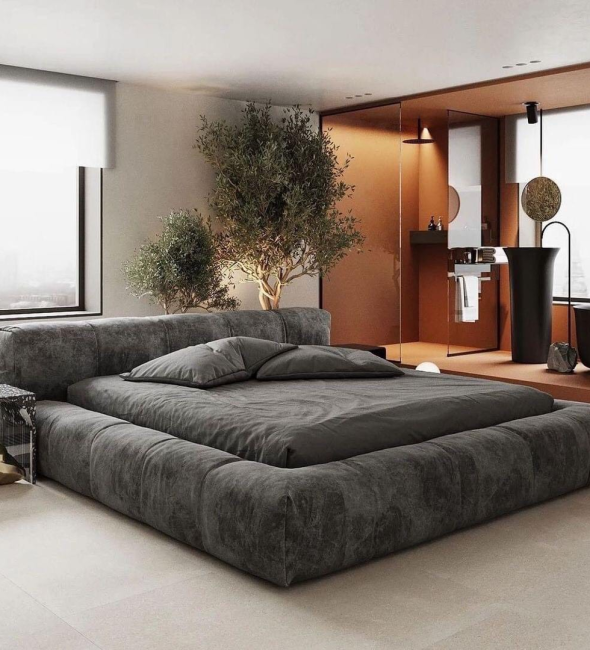 Giường Ngủ Vải Nhung Êm Ái - GN7