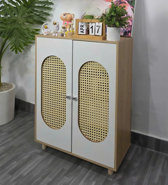 Kệ Giày Dép Cửa Lưới Mây Hiện Đại - KGD29