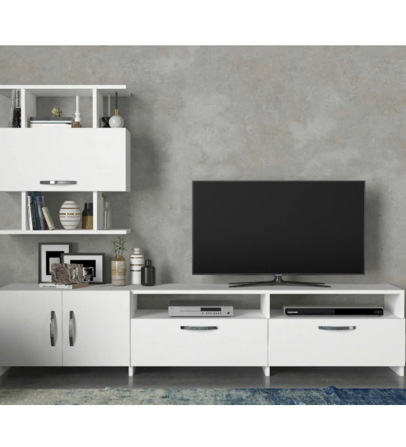 Kệ Tivi Kèm Tủ Treo Tường Nhiều Ngăn Tiện Lợi - KTV34