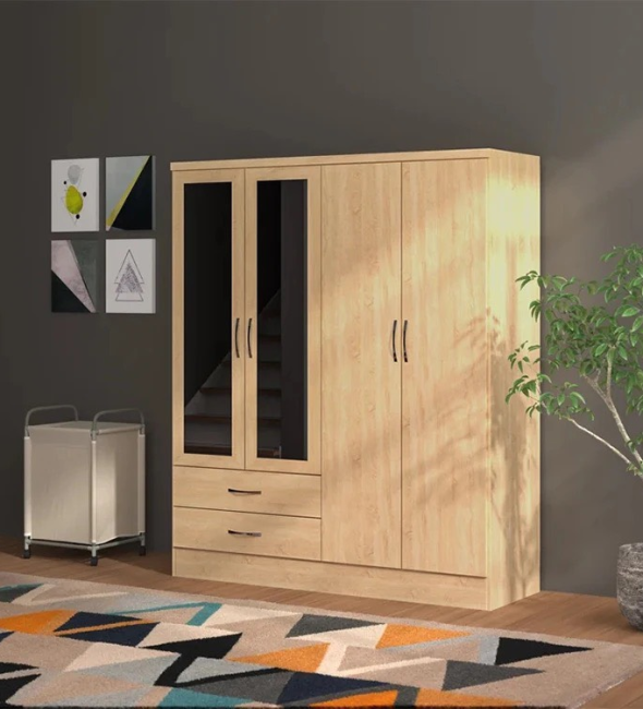 Tủ Quần Áo Cánh Mở Có Ngăn Kéo - TQA2