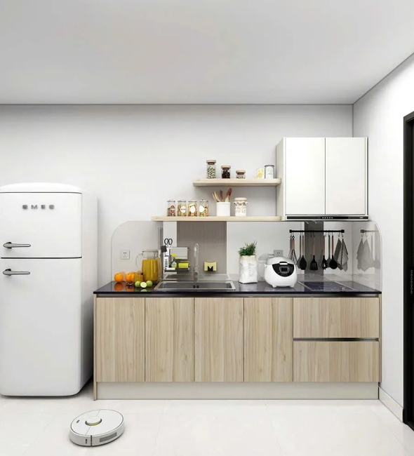 Tủ Bếp Thẳng Tối Giản Cho Căn Hộ Hiện Đại - TB29