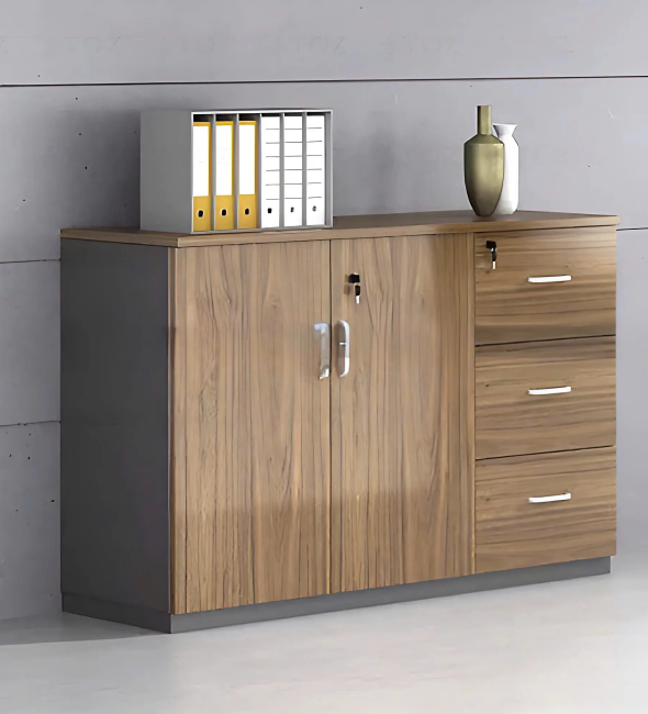 Tủ Tài Liệu Thấp 3 Ngăn 2 Cánh - THS215