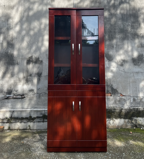 Tủ Tài Liệu Gỗ 2 Cánh Sơn PU - THS2