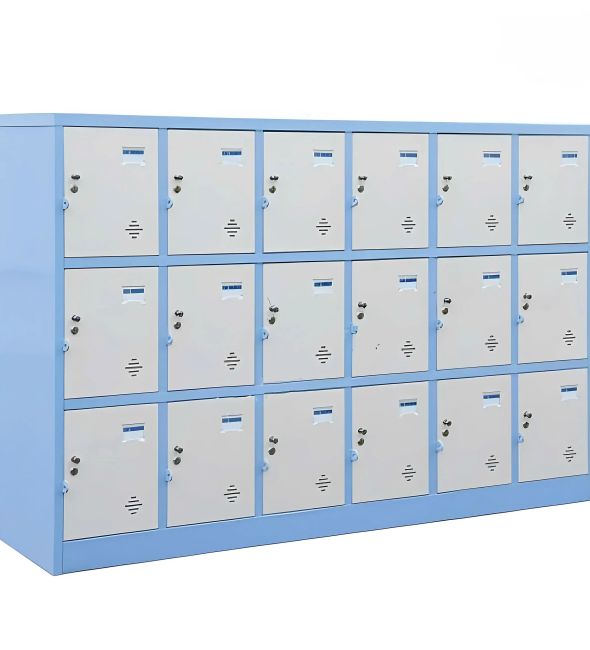 Tủ Locker Sắt 18 Ô Màu Xanh - TLK64