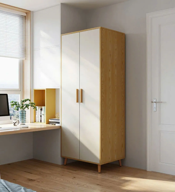 Tủ Quần Áo 2 Cánh Chân Cao Thiết Kế Hiện Đại - TQA25