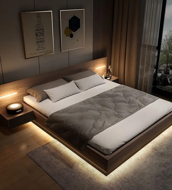 Giường Ngủ Có Đèn Led - GN17