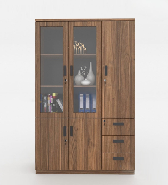 Tủ Tài Liệu 3 Cánh Gỗ MDF Phủ Melamine - THS77
