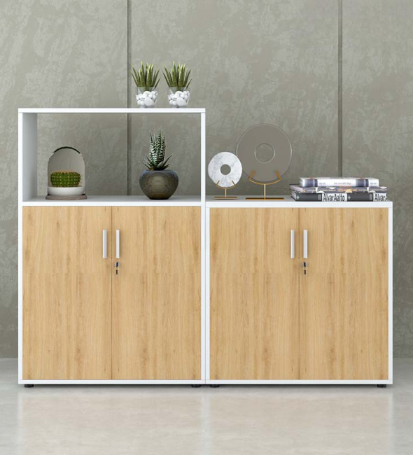 Tủ Tài Liệu Gỗ MDF Dáng Thấp - THS87