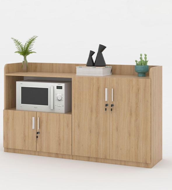 Tủ Văn Phòng Gỗ MDF Để Lò Vi Sóng - THS109