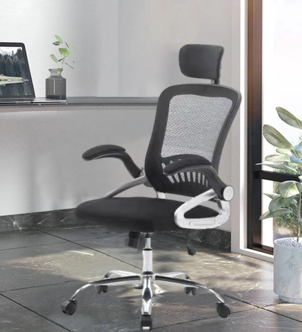 Ghế Xoay Văn Phòng Có Tựa Đầu Tay Gập - GX57