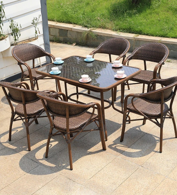 Ghế Sân Vườn Giả Nhôm Đan Mây Lưới - SV2