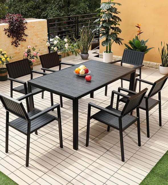 Ghế Sân Vườn Composite Ngoài Trời Chữ Nhật - SV18