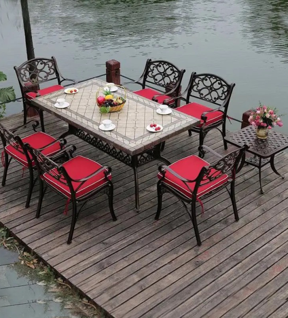 Bàn Sân Vườn Nhôm Đúc Sang Trọng - SV26
