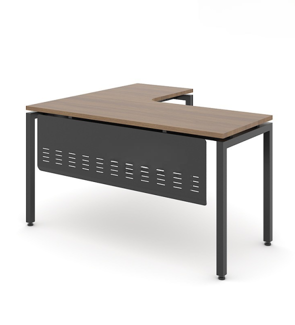 Bàn Làm Việc Góc L Yếm Sắt Che Lửng - BLV65