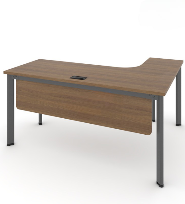 Bàn Làm Việc Góc L Có Yếm Gỗ 1m2- BLV98