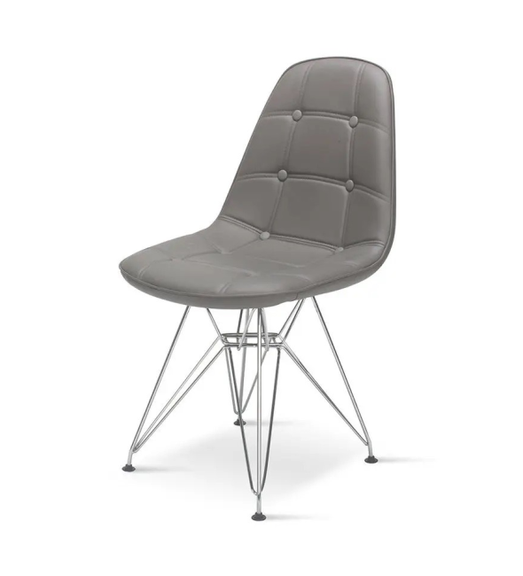 Ghế Cà Phê Eames Bọc Da Cúc Chân Sắt - CF29