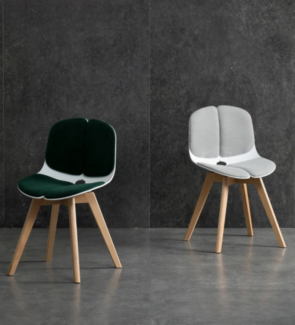 Ghế Cà Phê Eames 4 Múi Chân Gỗ - CF54