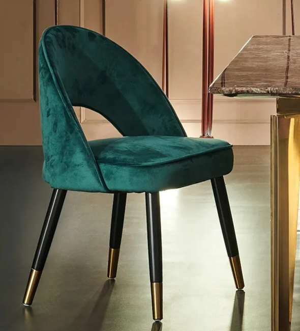 Ghế Ăn SAARINEN Chân Thép Mạ Vàng - GA47