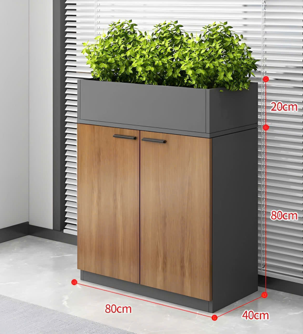 Tủ Tài Liệu Kết Hợp Cây Xanh Hiện Đại - THS165
