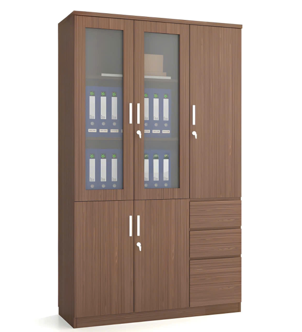 Tủ Văn Phòng 3 Cánh Gỗ MĐF - THS167