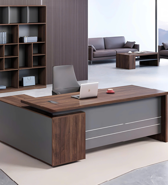 Bàn Giám Đốc Góc L Tích Hợp Đa Năng - BGĐ77
