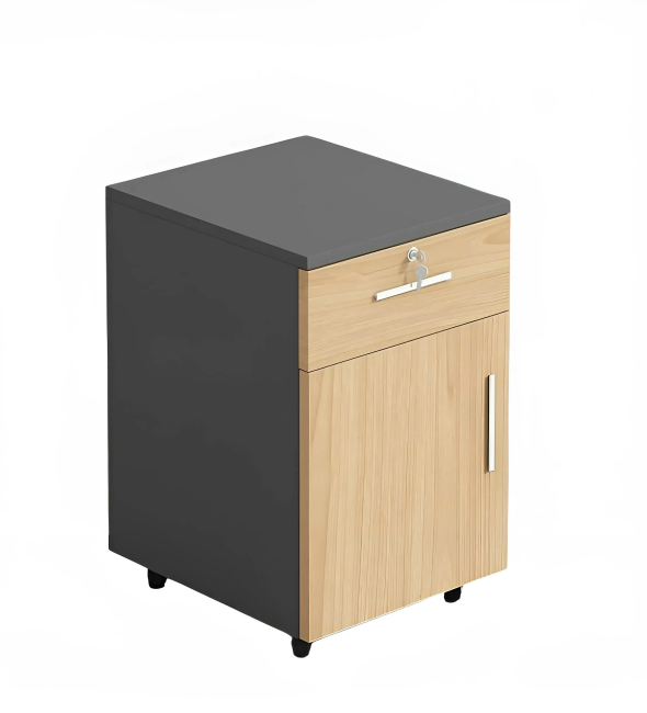 Hộc Tủ Phụ 2 Ngăn Màu Đen Pha Vàng Vân Gỗ - TP30