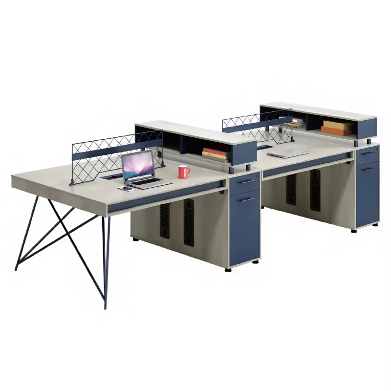 Cụm Bàn Làm Việc 4 Người Chân Sắt Độc Đáo - BC51