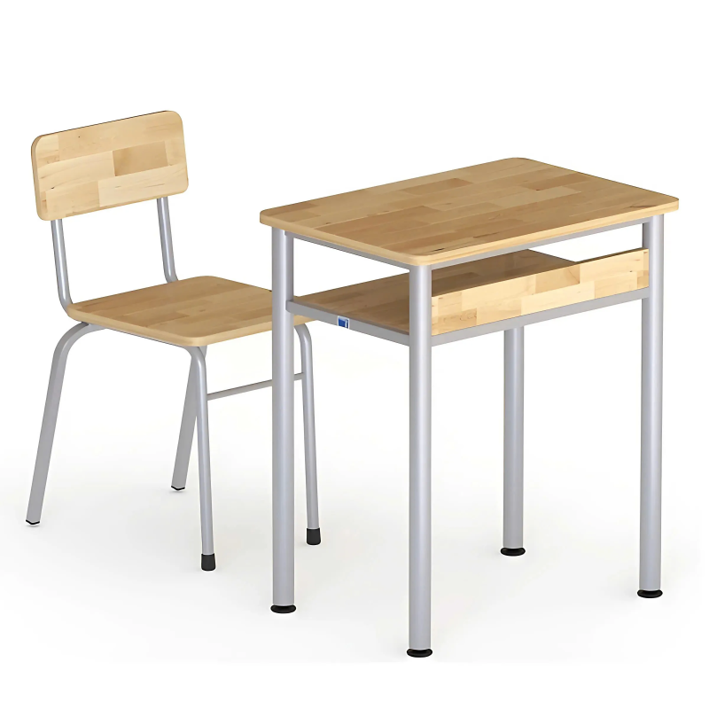 Bàn Ghế Học Sinh Đơn Chân Trụ Tròn Độc Đáo - BGHS23