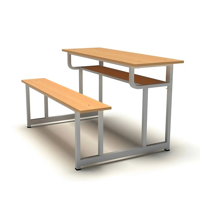 Bàn Ghế Học Sinh Liền Bàn Khung Sắt Tiện Dụng - BGHS42