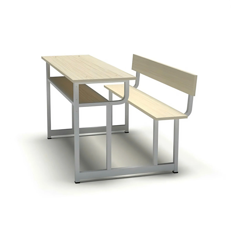 Bàn Ghế Học Sinh Liền Ghế Tựa Sắt Chống Gỉ - BGHS43