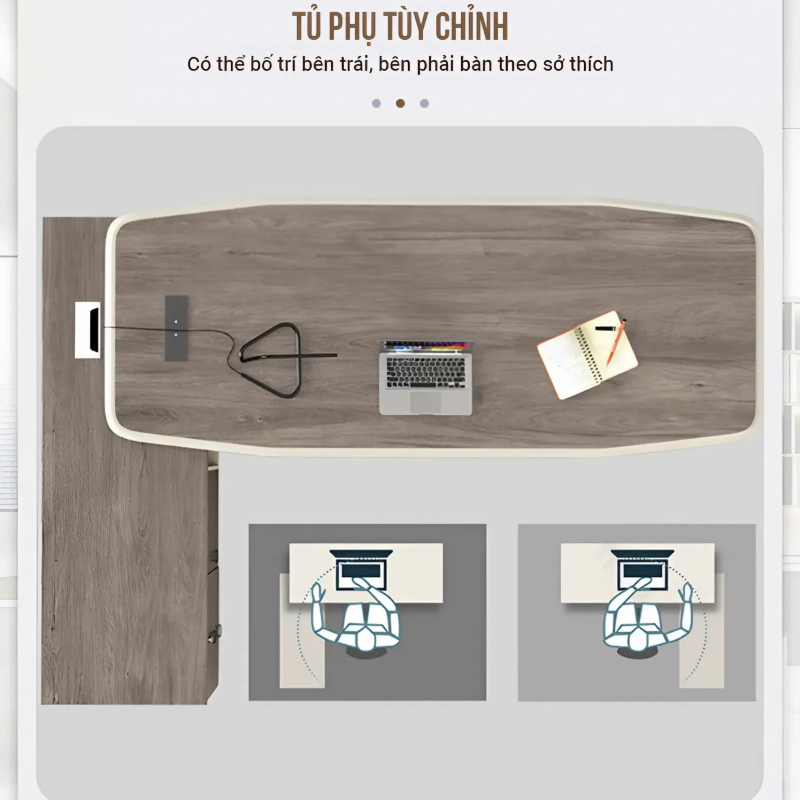Bàn Giám Đốc Thiết Kế Chân Cong Hiện Đại - BGĐ101