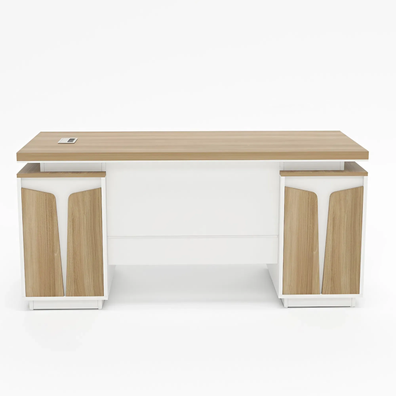 Bàn Giám Đốc Gỗ MDF Kết Hợp Hộc Tủ Đôi - BGĐ113