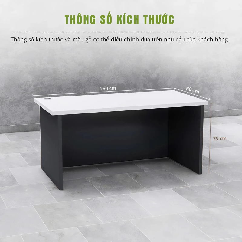 Bàn Giám Đốc Gỗ Sọc Ngang Hiện Đại Tối Giản - BGĐ118