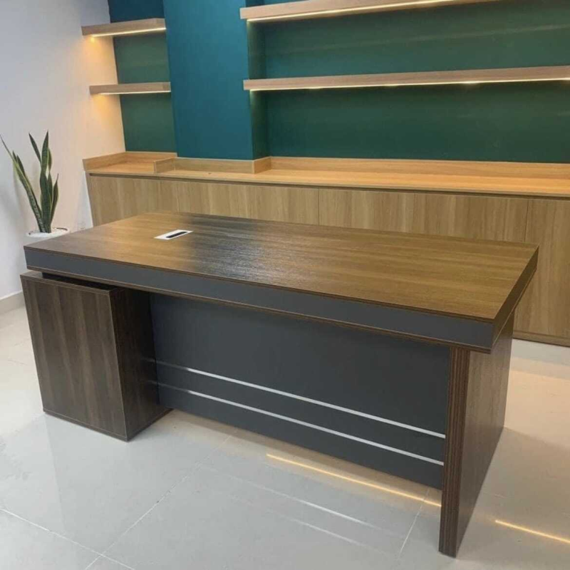 Bàn Giám Đốc Văn Phòng Chữ L Có Tủ Phụ - BGĐ4