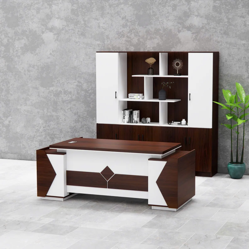 Bàn Giám Đốc Góc L Phối Màu Hiện Đại Sang Trọng - BGĐ132