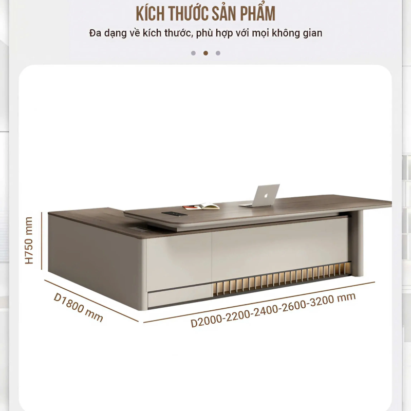 Bàn Giám Đốc Hiện Đại Màu Gỗ Đẹp - BGĐ100