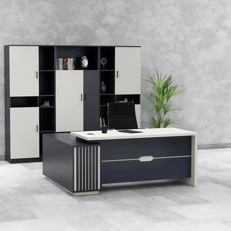 Bàn Giám Đốc Hiện Đại Sọc Trang Trí Tinh Tế - BGĐ110