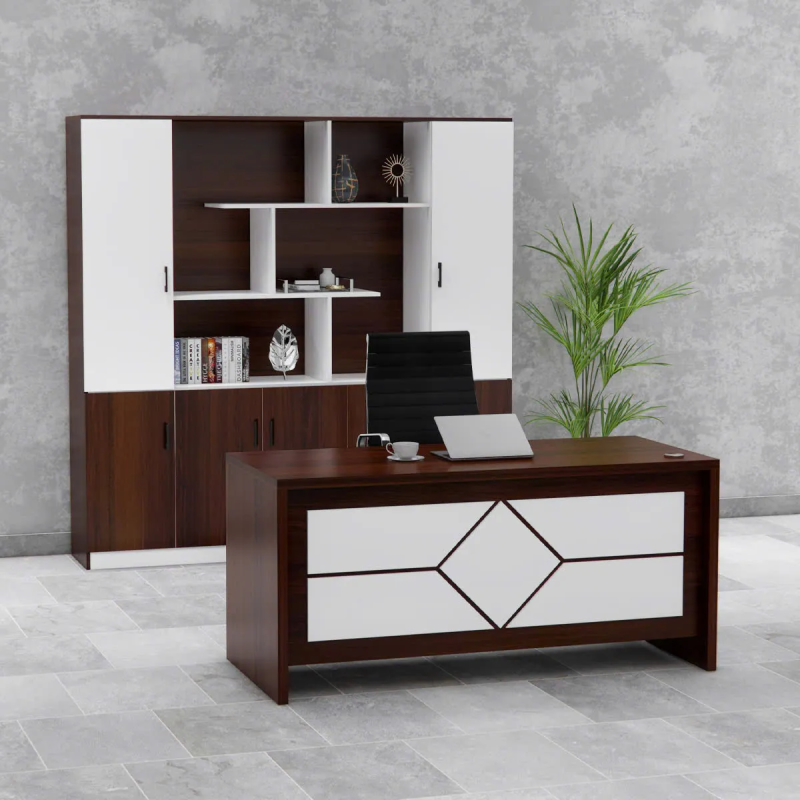 Bàn Giám Đốc Họa Tiết Kim Cương Sang Trọng - BGĐ127