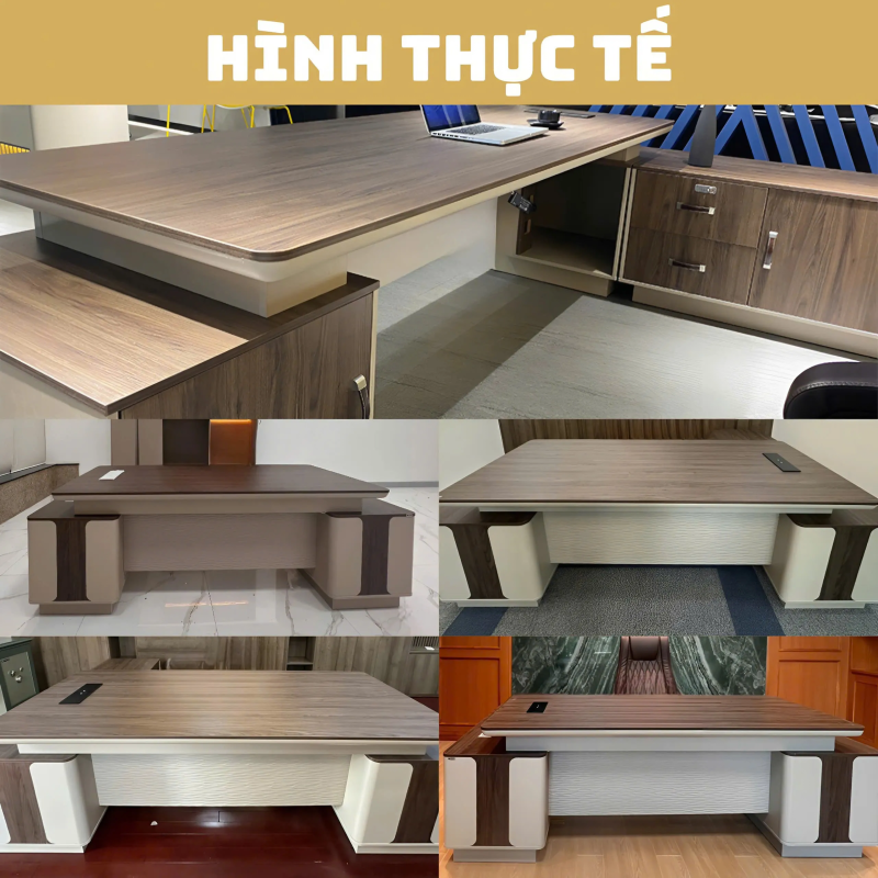 Bàn Giám Đốc Hiện Đại Họa Tiết Sóng Nổi - BGĐ99