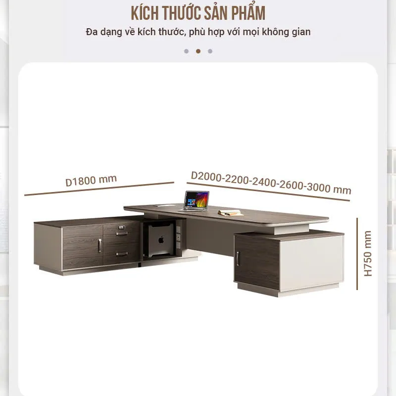 Bàn Giám Đốc Kiểu Dáng Thời Thượng - BGĐ98
