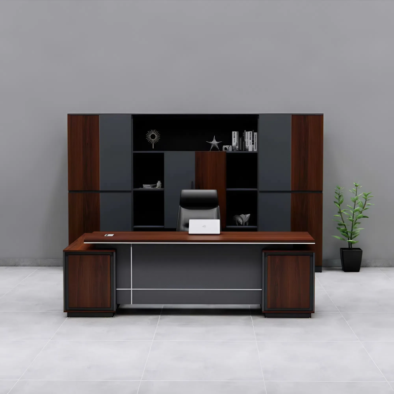 Bàn Giám Đốc Yếm Kẻ Ngang Phong Cách Hiện Đại - BGĐ133