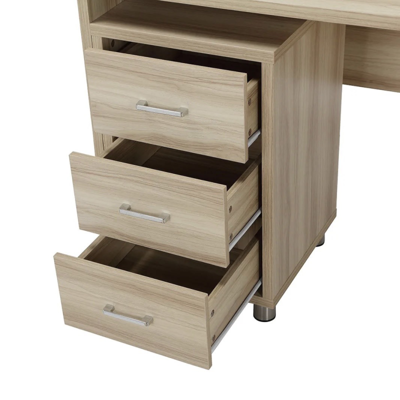 Bàn Làm Việc Văn Phòng Gỗ Có Tủ Phụ - BG39