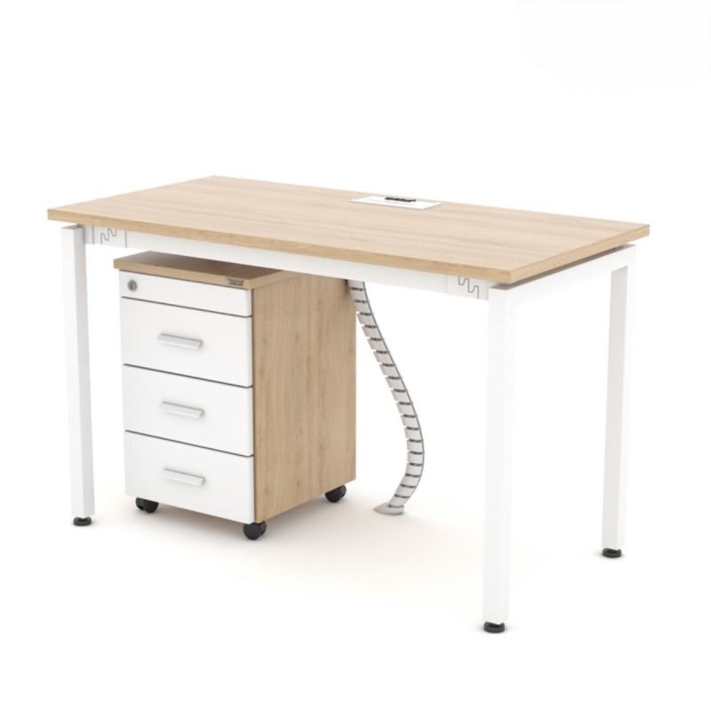 Bàn Làm Việc Chân Sắt Có Hộc - BLV22