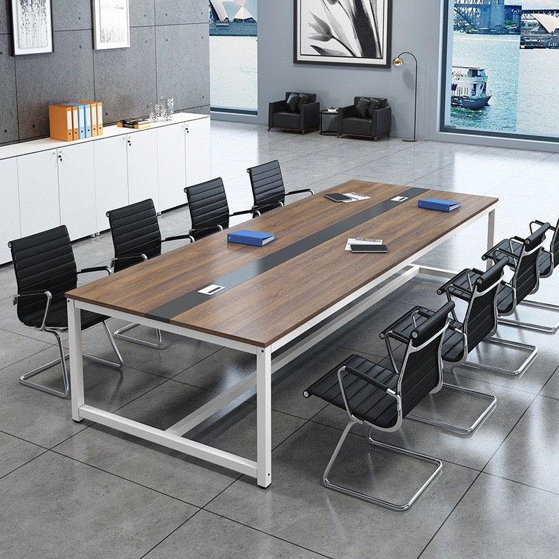 Bàn Họp Văn Phòng Chân Sắt Trắng 2m x 1m - BH18
