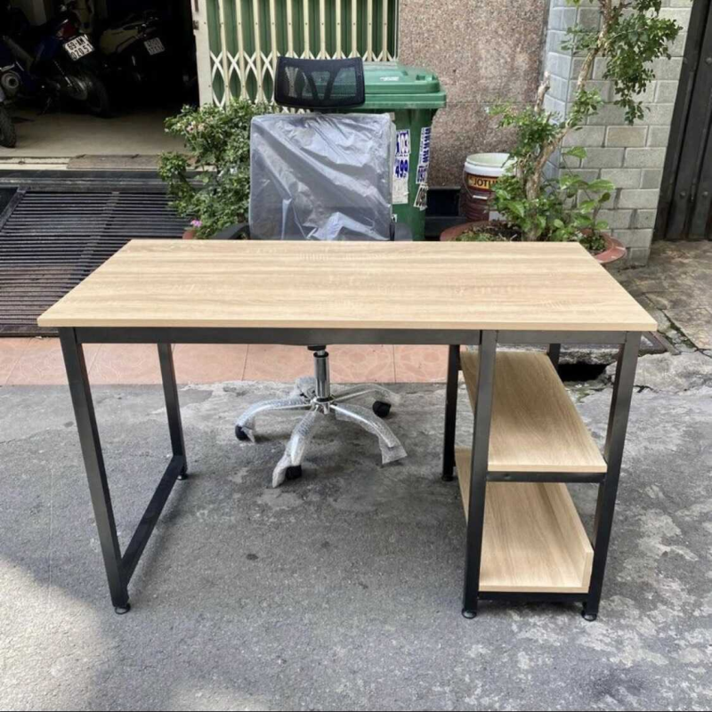 Bàn Làm Việc Văn Phòng 2 Kệ Sách - BLV9
