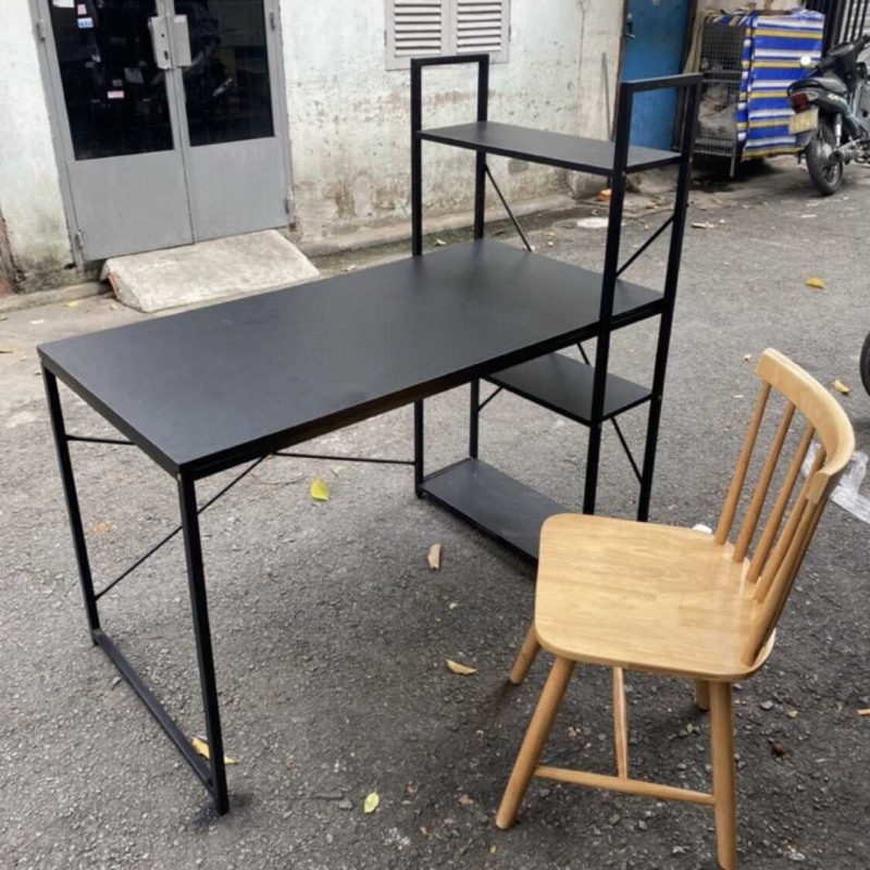 Bàn Văn Phòng Làm Việc 3 Kệ Sách - BLV8