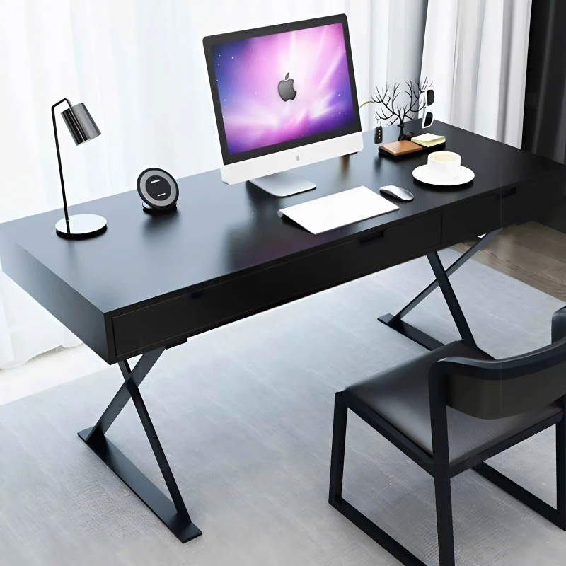 Bàn Làm Việc Chân Chữ X Có Hộc Kéo - BLV126